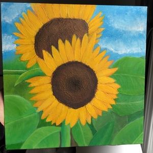 Sunflower acrylic painting